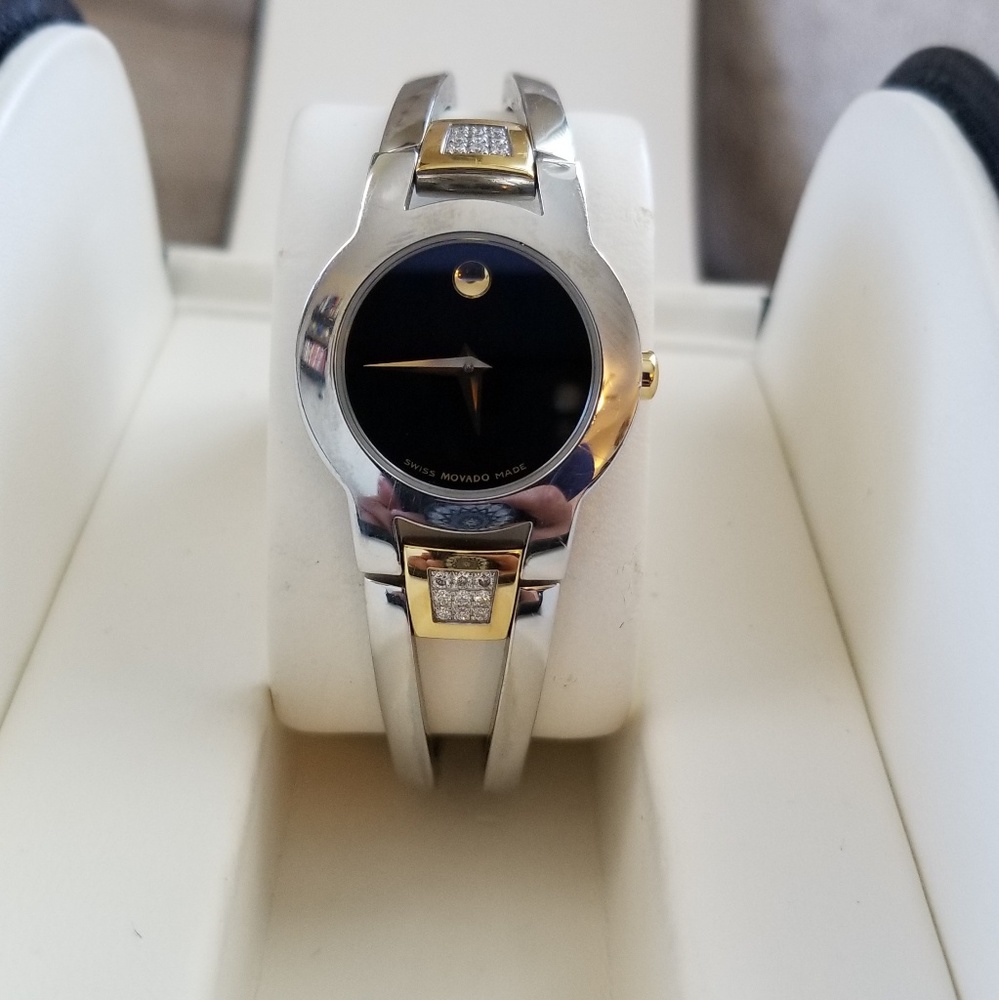 Movado watch with diamonds